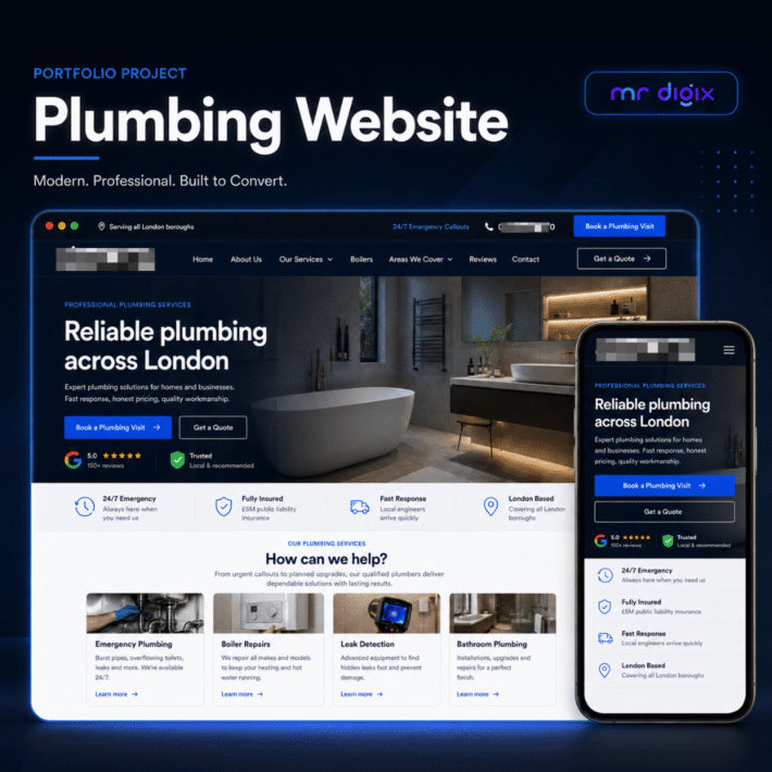plumbing website design